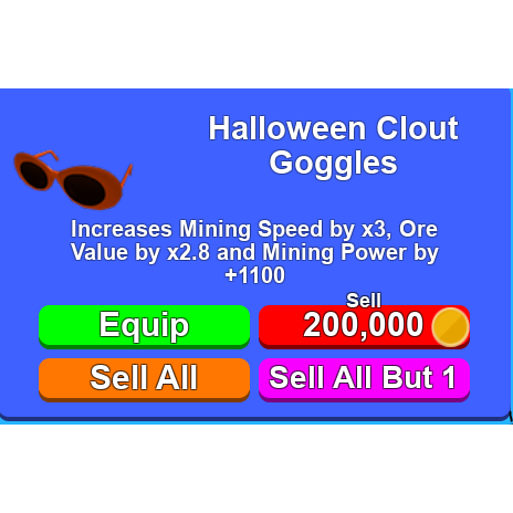 Other Halloween Clout Goggles In Game Items Gameflip - 