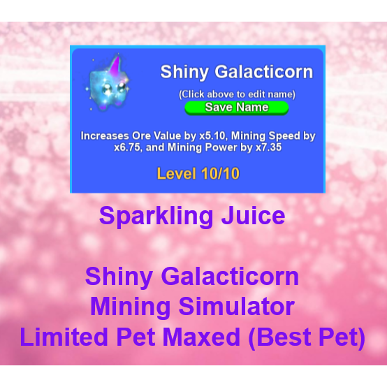 Other Shiny Galacticorn Ms In Game Items Gameflip - ore mining simulator roblox