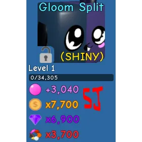 Other 8 X Shiny Gloom Split In Game Items Gameflip - roblox robux easter event