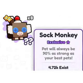 8 X Sock Monkey (Pet Simulator 99)