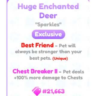 Huge Enchanted Deer -Not Transferred