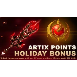 2024 Artix Points Holiday Bonus Code (Description)