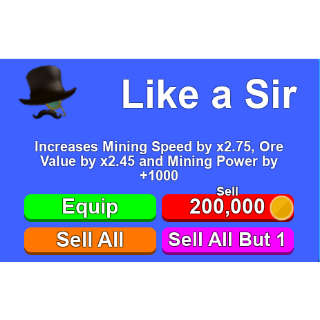 Roblox Mining Simulator Hat Values