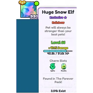 Rainbow Huge Snow Elf