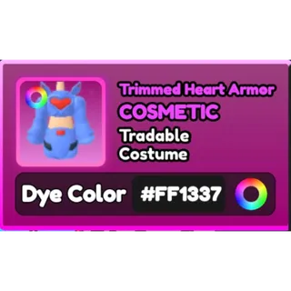 #FF1337 Trimmed Heart Armor  / World Zero