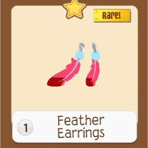 Ajpw Red Feather Earring