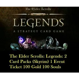 The Elder Scrolls: Legends: 2 Card Packs (Skyrim) - Bethesda Key
