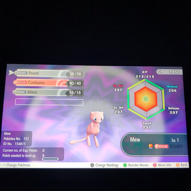 Mew Mew From Pokeball Plus In Game Items Gameflip