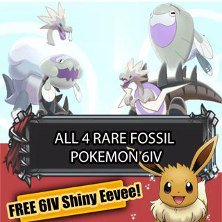 Bundle | 4 6iv SHINY RARE FOSSIL - Vật phẩm ảo - Gameflip