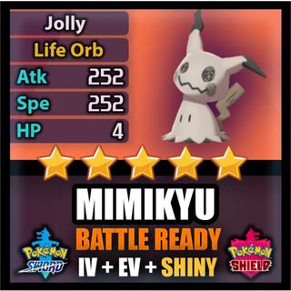 Shiny Mimikyu / Pokemon Sword and Shield / 6IV Pokemon / Shiny