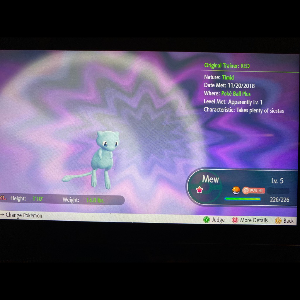 Mew Shiny Mew Timid Level 5 In Game Items Gameflip