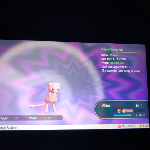 Mew Mew From Pokeball Plus In Game Items Gameflip