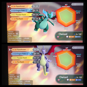 shiny charizard x and y