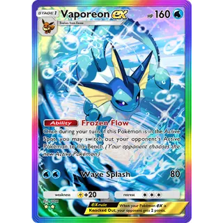 [ENG/CHT/JP]2 Stars Vaporeon ex Full Art/Rainbow Art ⭐⭐ Pokemon TCG Pocket