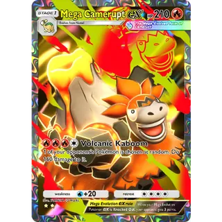 [ENG/CHT/JP]2 Stars Mega Camerupt ex Full Art/Rainbow Art ⭐⭐ Pokemon TCG Pocket
