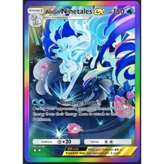 [ENG/CHT/JP]2 Stars Aloan Ninetales ex Full Art/Rainbow Art ⭐⭐ Pokemon TCG Pocket