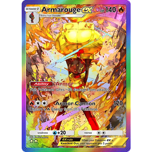 ENG/CHT/JP]2 Stars Armarouge ex Full Art/Rainbow Art Pokemon TCG Pocket -  Pokmon Trading Card G... - Gameflip