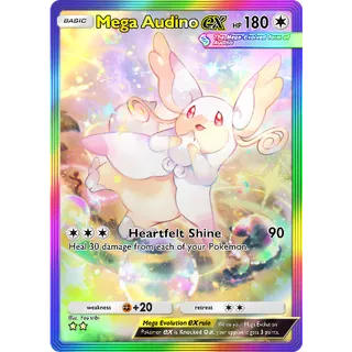 [ENG/CHT/JP]2 Stars Mega Audino ex Full Art/Rainbow Art ⭐⭐ Pokemon TCG Pocket