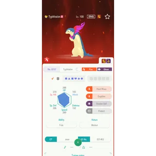 Shiny Typhlosion-Hisui（6IV Battle build） – Great for Pokemon Champions - FAST DELIVERY