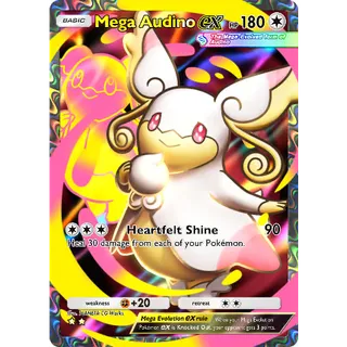 [ENG/CHT/JP]2 Stars Mega Audino ex Full Art/Rainbow Art ⭐⭐ Pokemon TCG Pocket
