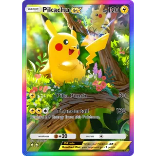 [All language] 2 Star Pikachu EX Rainbow Art  - C1