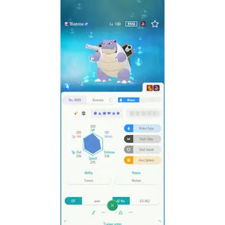 Shiny Blastoise（6IV Battle build） – Great for Pokemon Champions - FAST DELIVERY