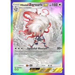 [ENG/CHT/JP]2 Stars Hisuian Zoroark ex Rainbow Art ⭐⭐ Pokemon TCG Pocket