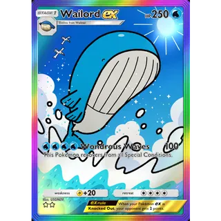 [All language] 2 Star Wailord ex Rainbow Art  - B4 | POKEMON TCG POCKET