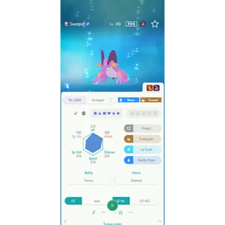 Shiny Swampert （6IV Battle build） – Great for Pokemon Champions - FAST DELIVERY