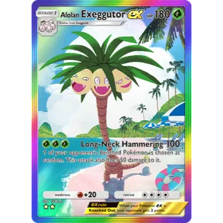 [All language] 2 Star Alolan Exeggutor EX Rainbow Art  - C1