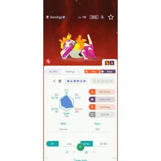 Shiny Skeledirge（6IV Battle build） – Great for Pokemon Champions - FAST DELIVERY