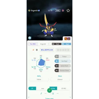 Shiny Kingambit （6IV Battle build） – Great for Pokemon Champions - FAST DELIVERY