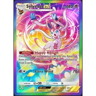 [ENG/CHT/JP]2 Stars Sylveon ex Full Art/Rainbow Art ⭐⭐ Pokemon TCG Pocket