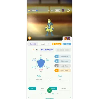 Shiny Lucario（6IV Battle build） – Great for Pokemon Champions - FAST DELIVERY