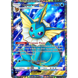 [ENG/CHT/JP]2 Stars Vaporeon ex Full Art/Rainbow Art ⭐⭐ Pokemon TCG Pocket
