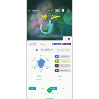 Shiny Dragapult（6IV Battle build） – Great for Pokemon Champions - FAST DELIVERY