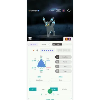 Shiny Umbreon（6IV Battle build） – Great for Pokemon Champions - FAST DELIVERY