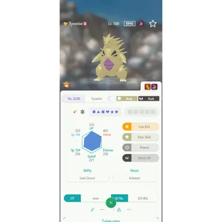 Shiny Tyranitar（6IV Battle build） – Great for Pokemon Champions - FAST DELIVERY