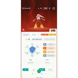 Shiny Blaziken （6IV Battle build） – Great for Pokemon Champions - FAST DELIVERY