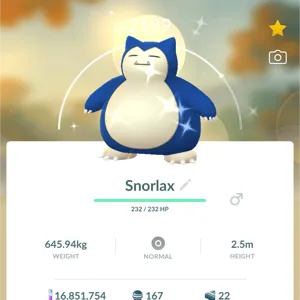 SHINY SNORLAX TRADE 1M