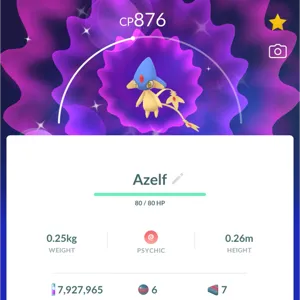 Shiny Azelf Trade 20k