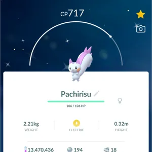 SHINY PACHIRISU 1M