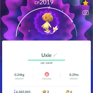 Shiny Uxie 20k Trade