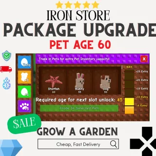 3X Pet age 60 Grow a Garden