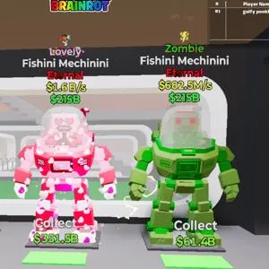 Fishini Mechinini Zombie Lovely Fortnite Steal the Brainrot Rare