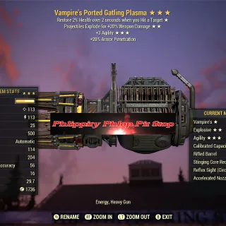 x2 Tradeable VE3A Fully Modded Gatling Plasma Pair 