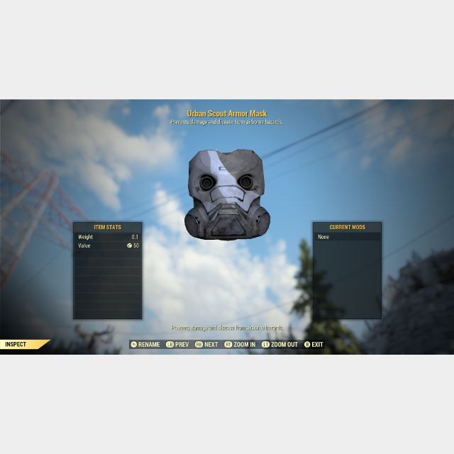 Fallout76 Mask Fallout 76 Urban Scout Armor Mask – SNRTDE