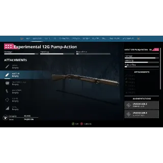 Experimental 12G Pump-Action Shotgun 