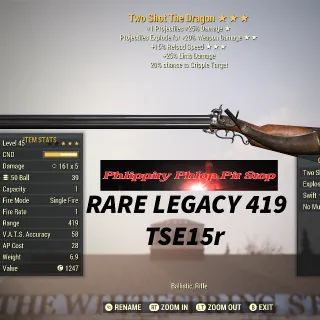 Rare/Tradable TSE15r Legacy 419 Range The Dragon