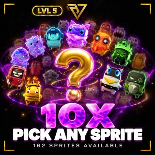 (10x) Pick Any Sprite | Mastered (Level 5) | 162 Sprites Available